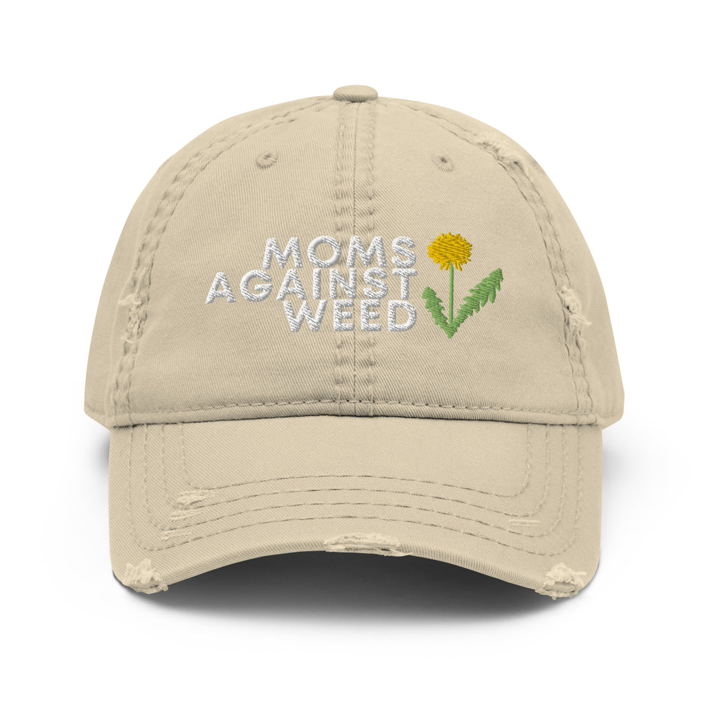 Moms Against Weed Distressed Dad Hat