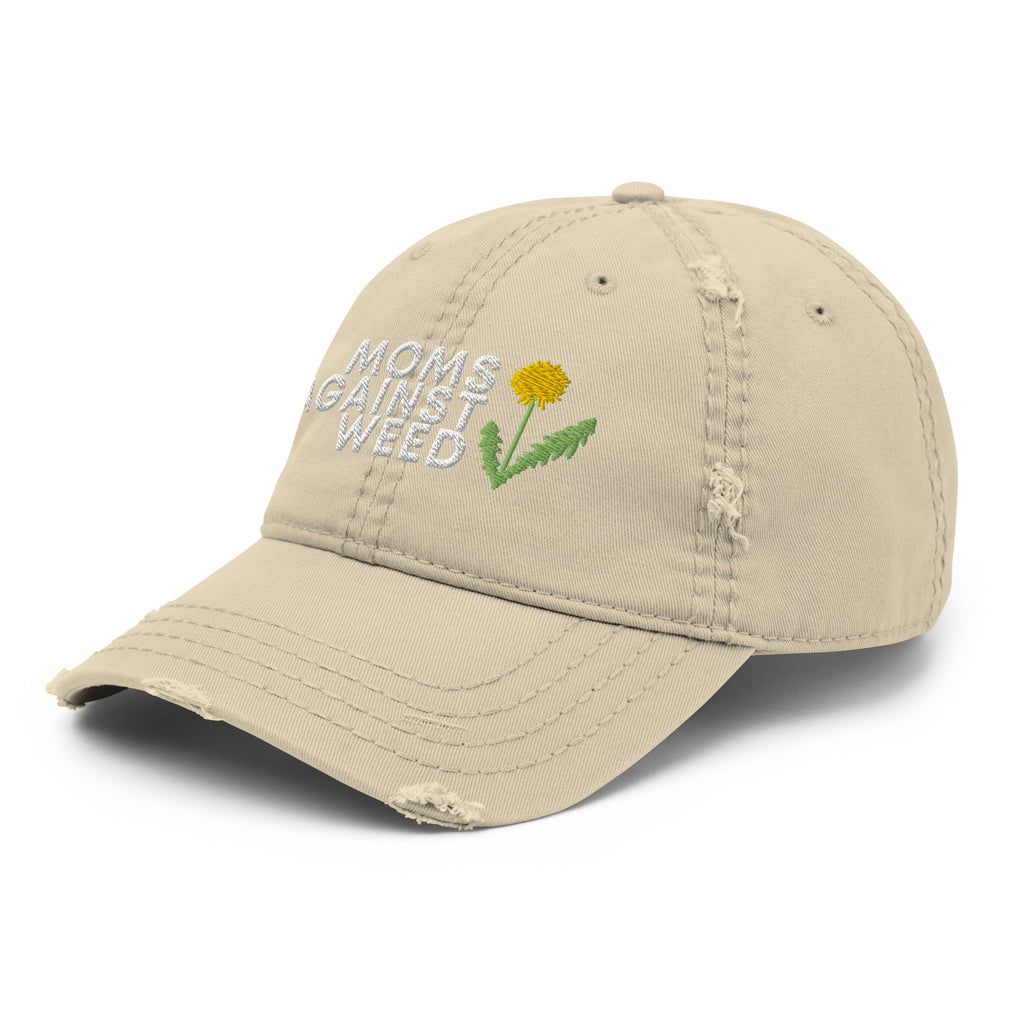 Moms Against Weed Distressed Dad Hat