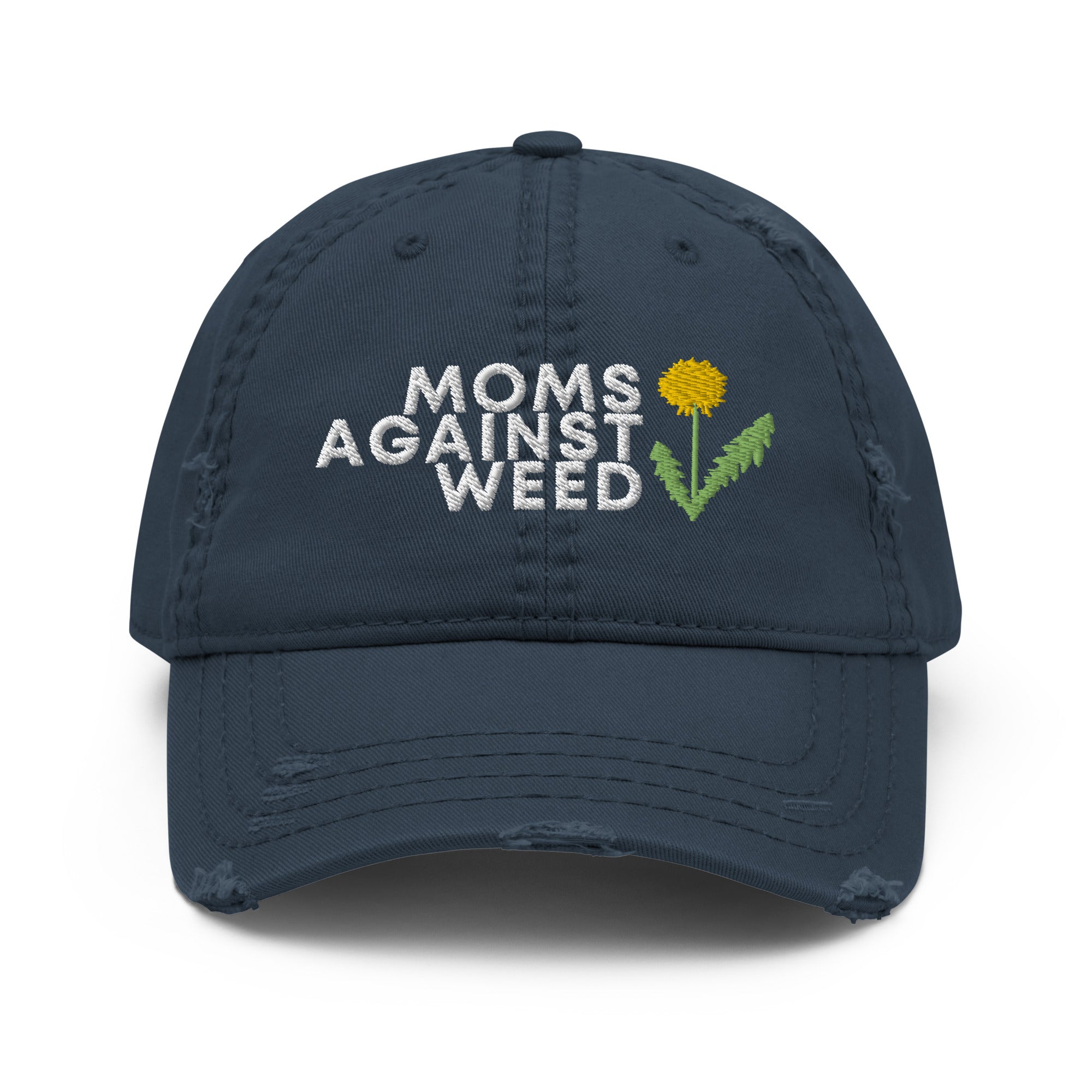 Moms Against Weed Distressed Dad Hat
