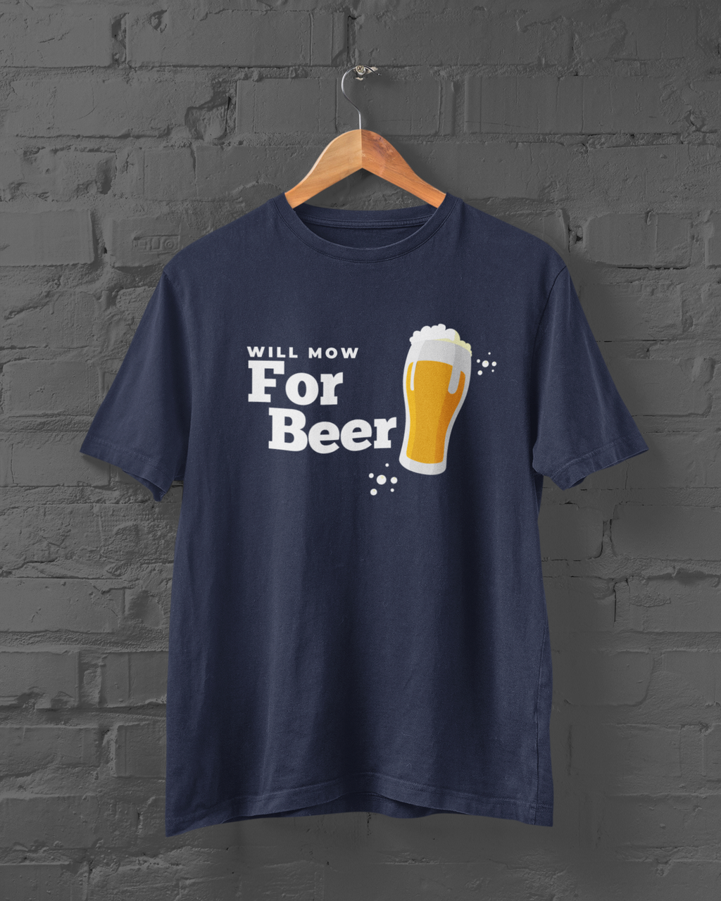 Will Mow for Beer Short-Sleeve Unisex T-Shirt