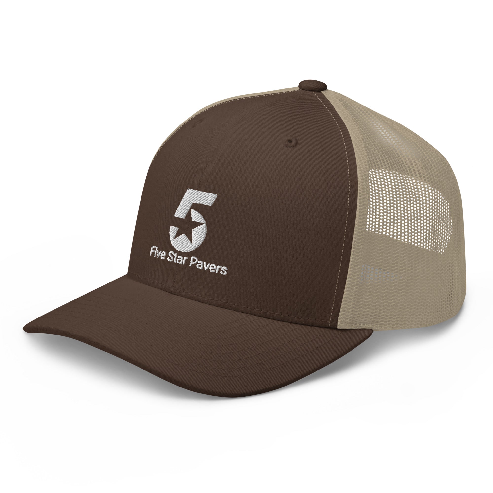 Five Star Pavers Trucker Cap White Logo