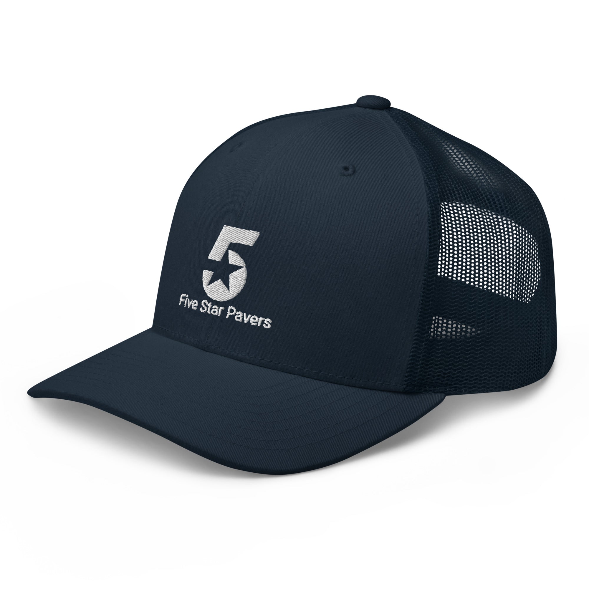 Five Star Pavers Trucker Cap White Logo