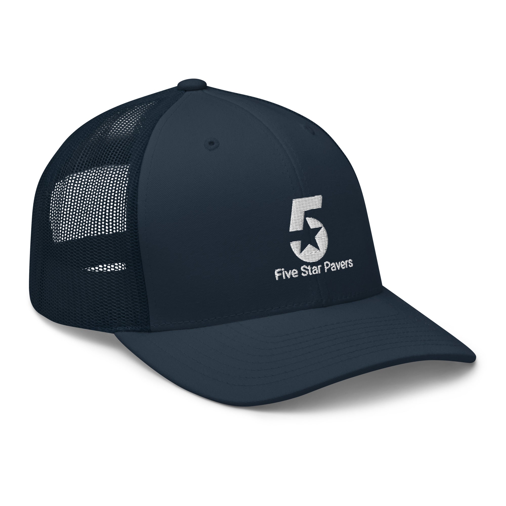 Five Star Pavers Trucker Cap White Logo
