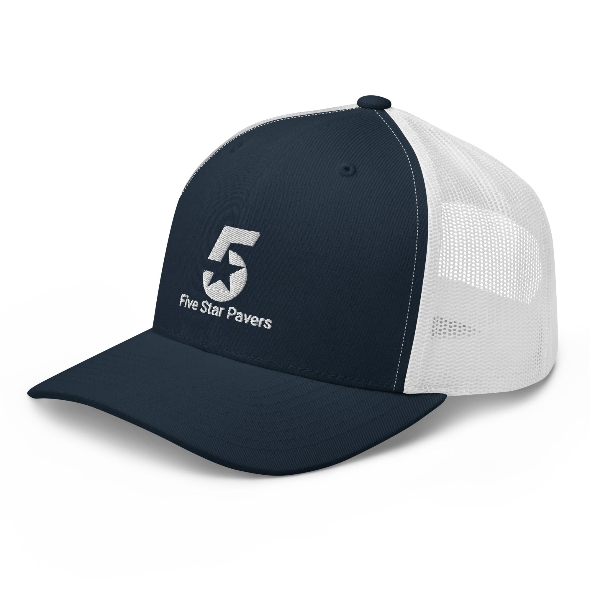 Five Star Pavers Trucker Cap White Logo