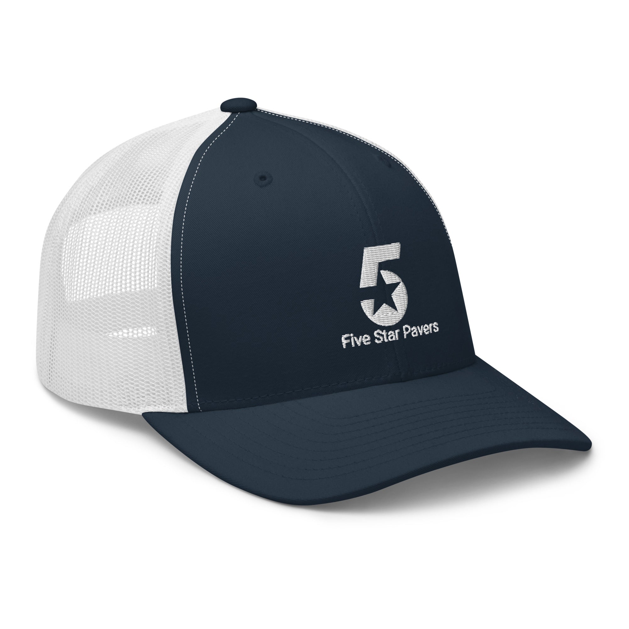 Five Star Pavers Trucker Cap White Logo