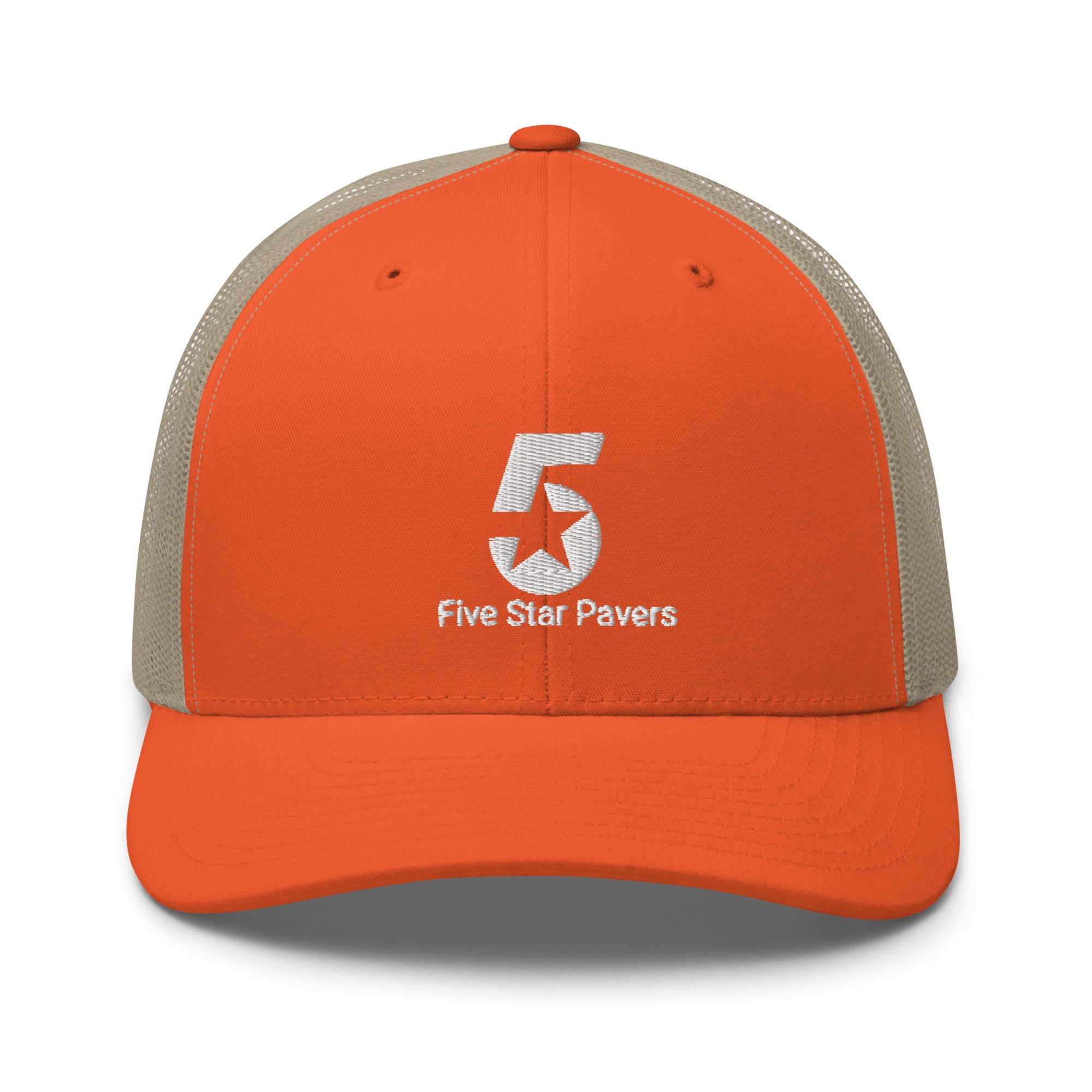 Five Star Pavers Trucker Cap White Logo