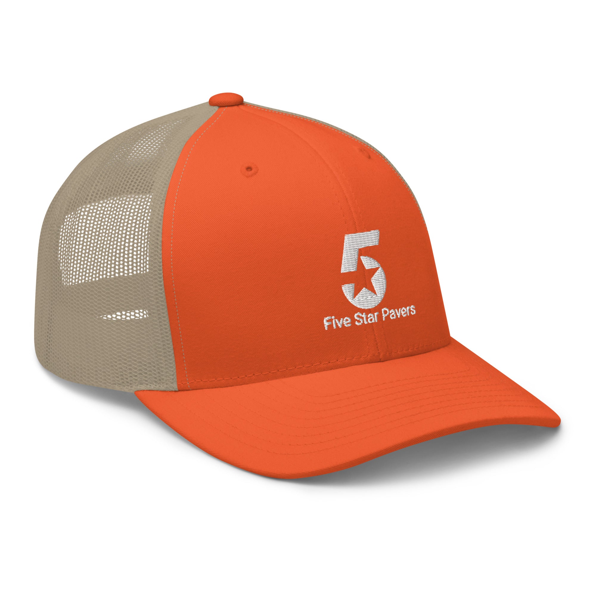 Five Star Pavers Trucker Cap White Logo
