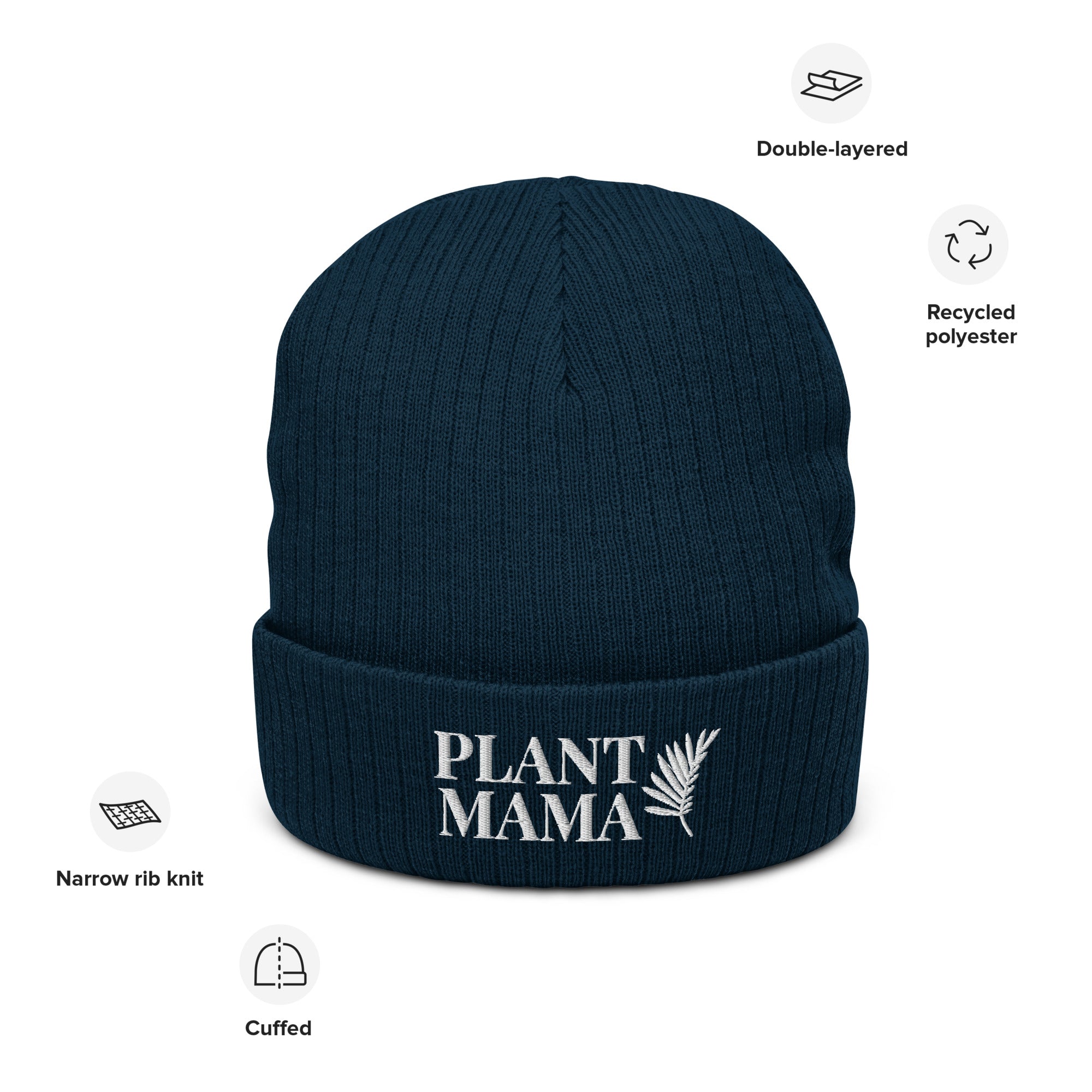 Plant Mama Ribbed Knit Beanie