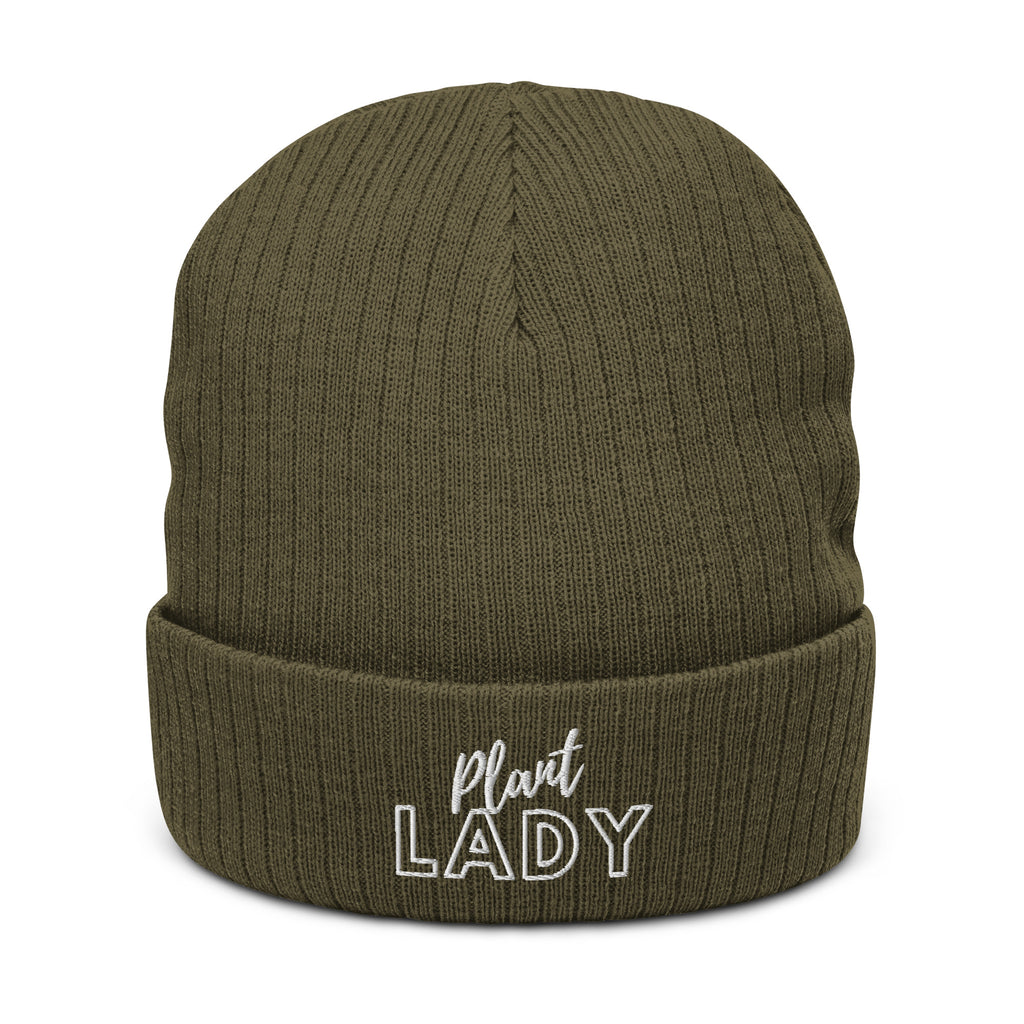 Plant Lady Ribbed Knit Beanie