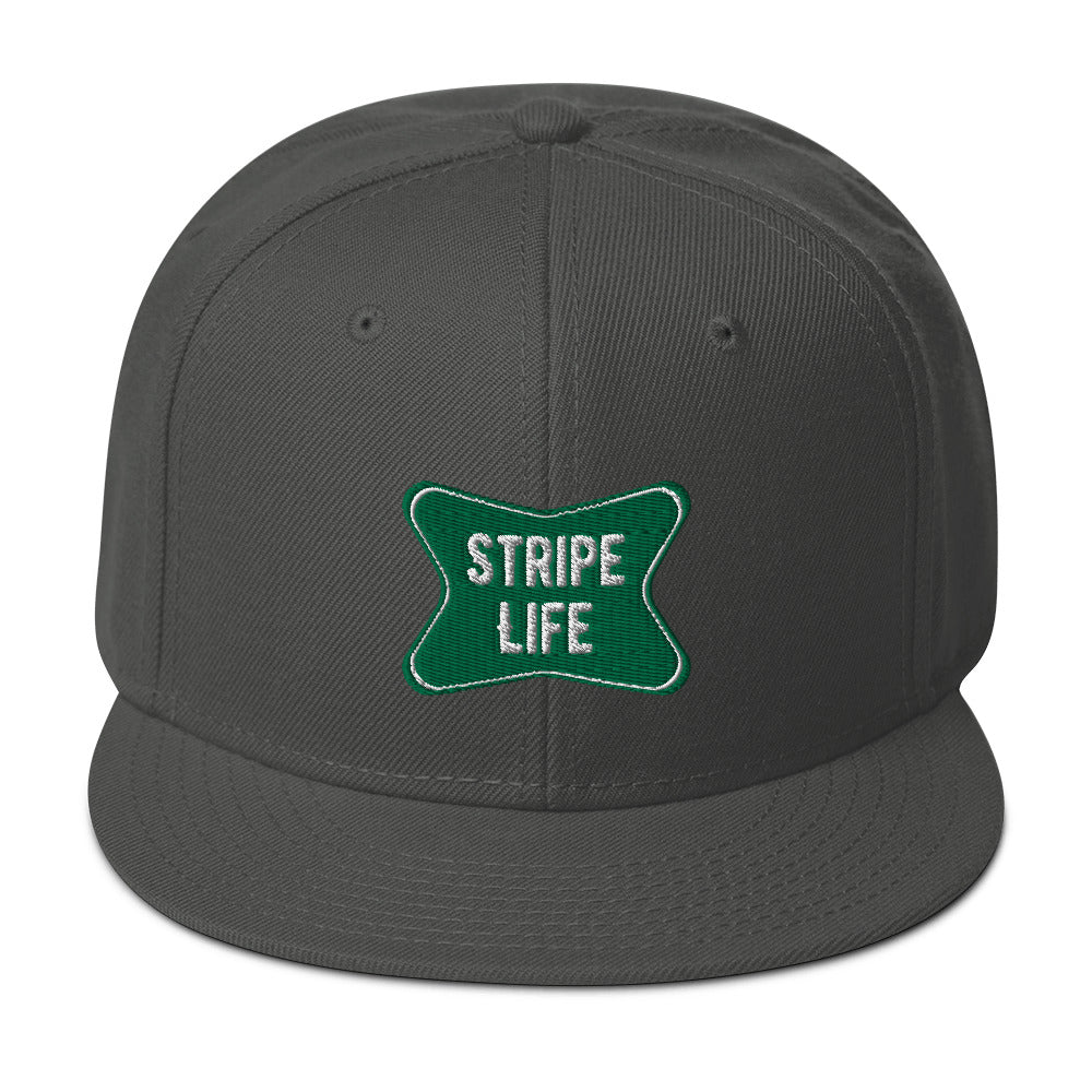 Stripe Life Snapback Hat